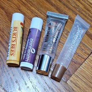 LOT Burt's Bees Coconut Pear Zion Health Hydrating Lip Balm Coconut Lip Oil +1